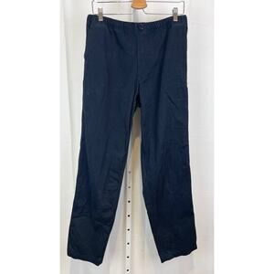 ADSUM NYC Mens Size M Zip Fly Pants Elastic Waist Pockets 100% Cotton Navy Blue